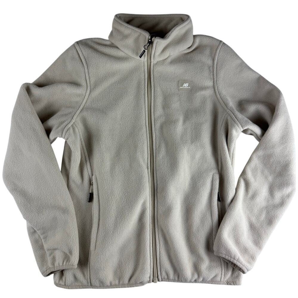 New Balance Women's XS Full-Zip Fleece Jacket Beige